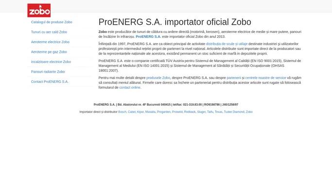 ZOBO | ProENERG S.A. importator oficial in Romania