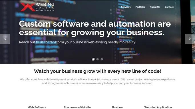 Software development | Business applications and eCommerce websites.